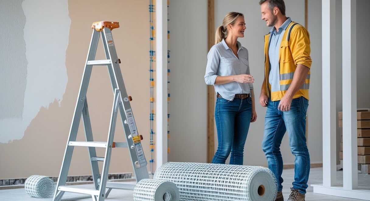 Sådan vælger du den rette stige og armeringsnet til puds løsninger